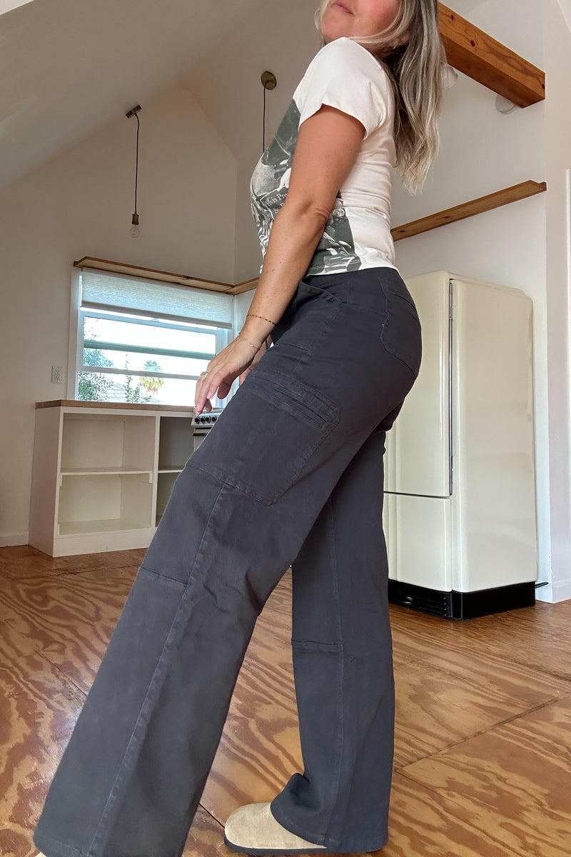 The Chloe Pant-Charcoal