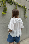 Unbothered Blouse-White