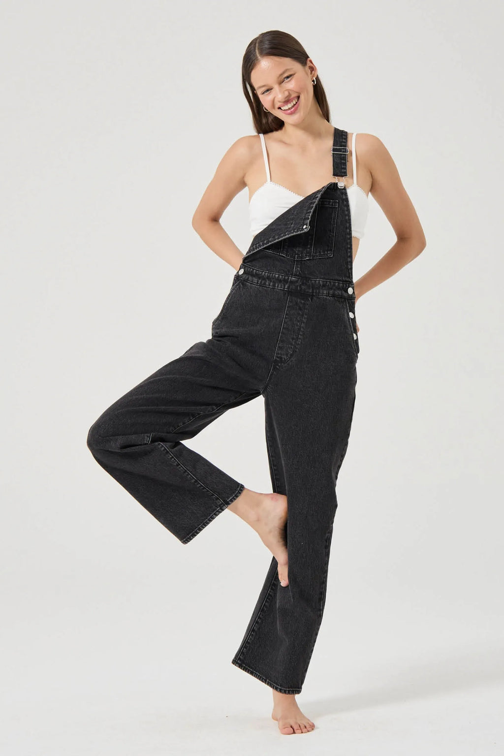 Rolla’s Stevie Relaxed Overalls-Black Sand