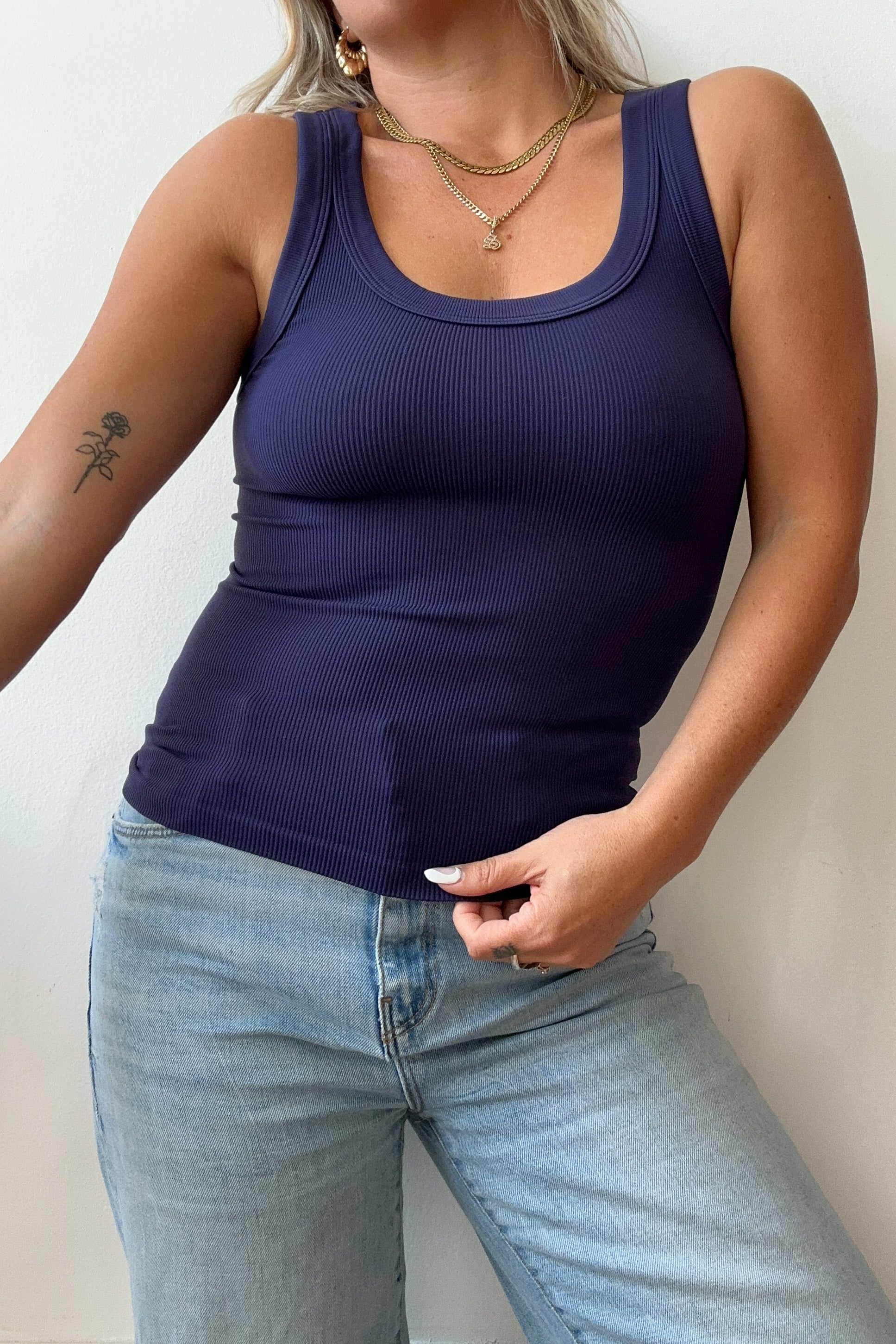 Nicole Tank Top with Inbuilt Bra - the perfect blend of style, comfort, and  convenience. Designed for the modern woman on the go, this ta