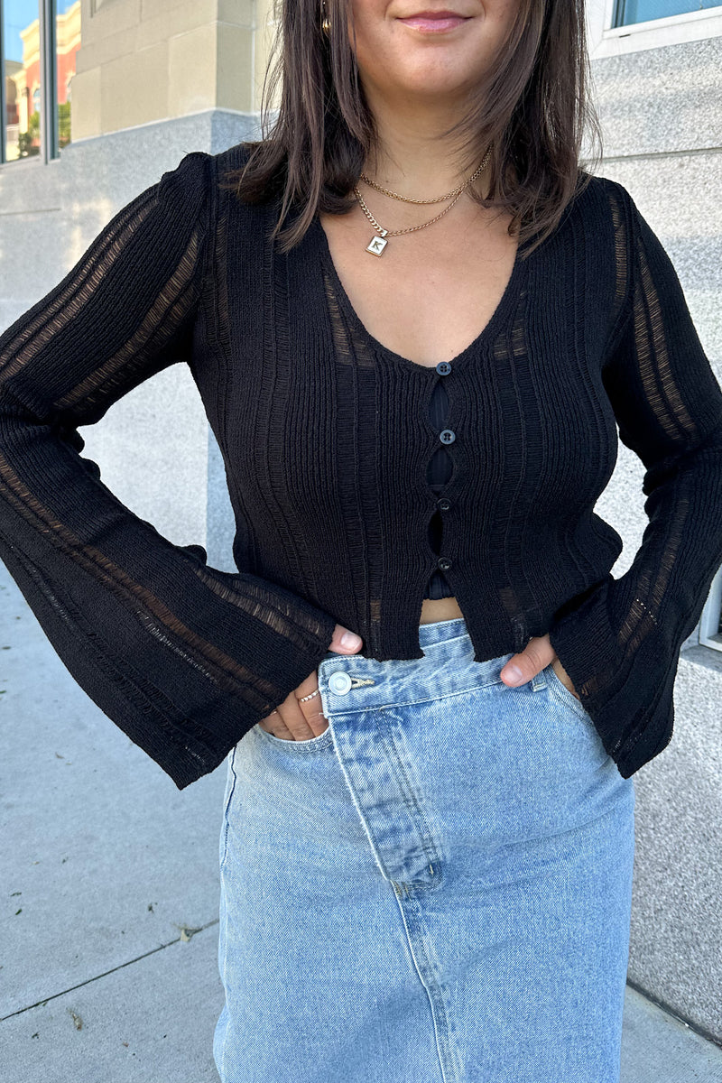 See You Later Sweater-Black