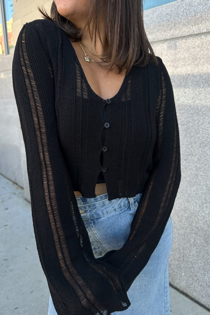 See You Later Sweater-Black