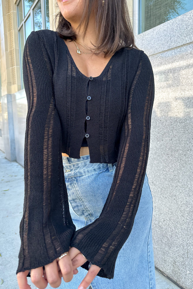 See You Later Sweater-Black