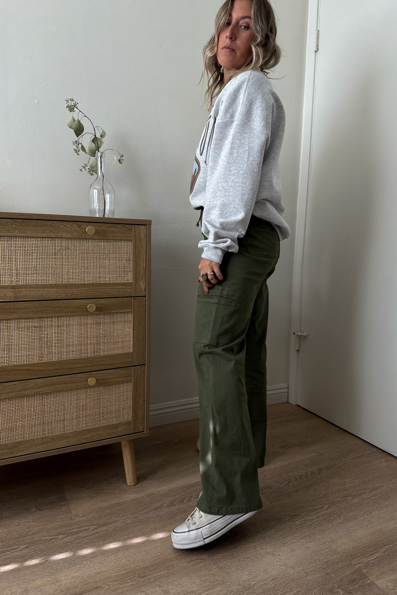 The Chloe Pant-Army Green