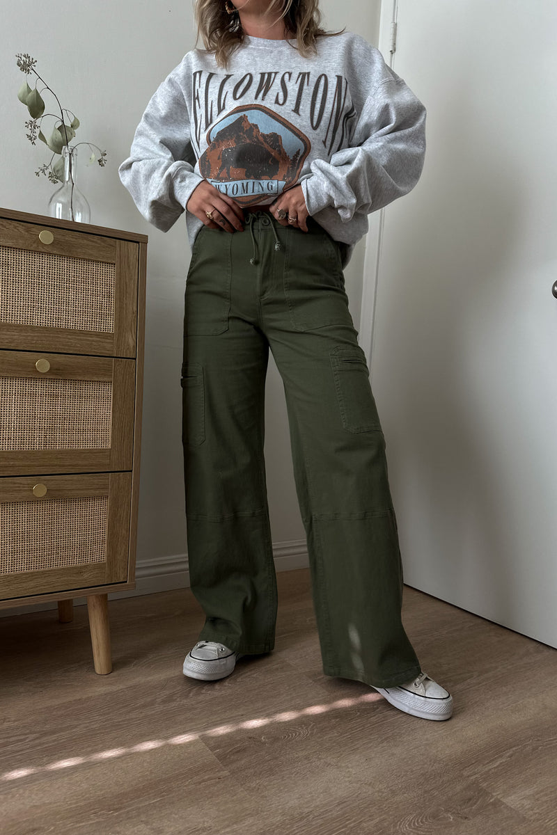 The Chloe Pant-Army Green