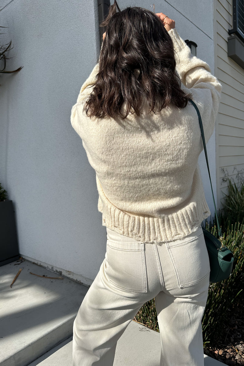 The Cottage is Calling Sweater-Cream