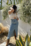 Asymmetrical Denim Skirt
