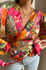 Tropical Garden Wrap Top