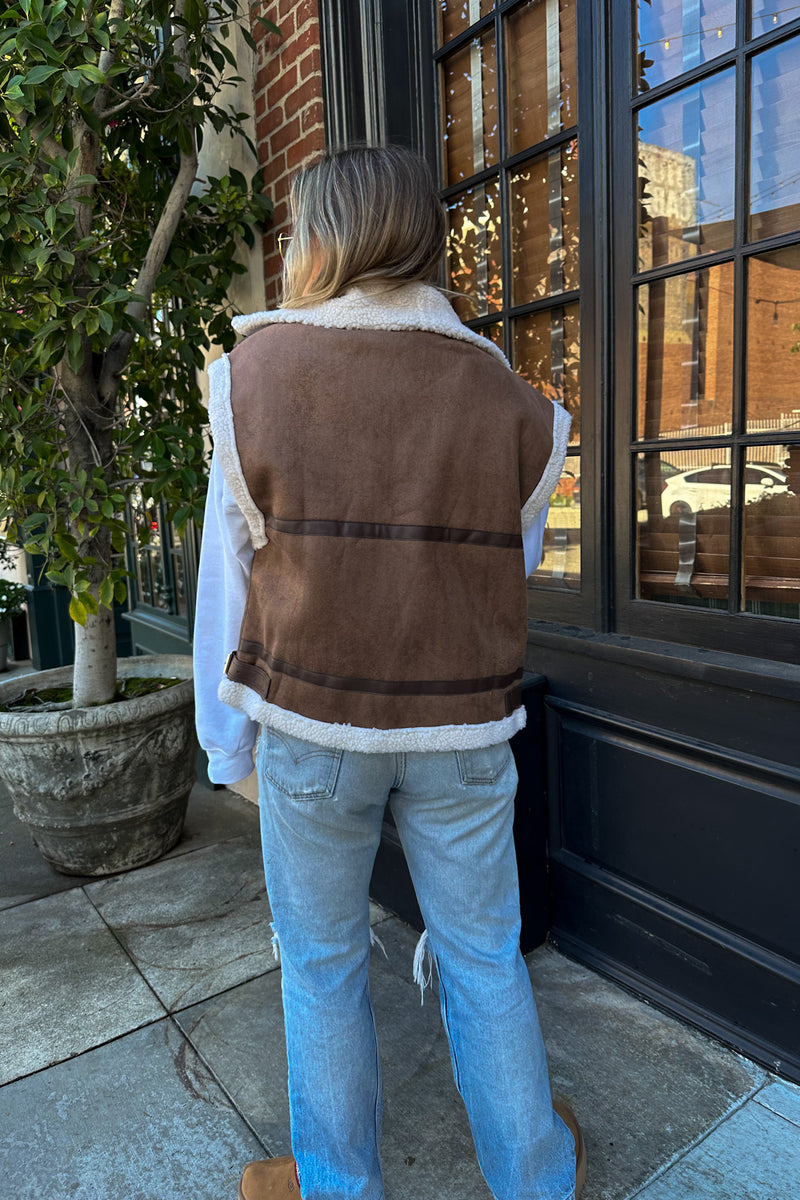 Sipping Cider Shearling Vest