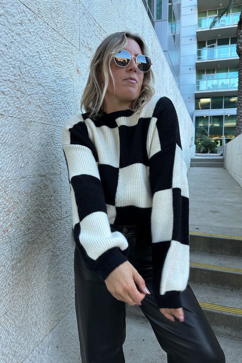Checked Out Sweater