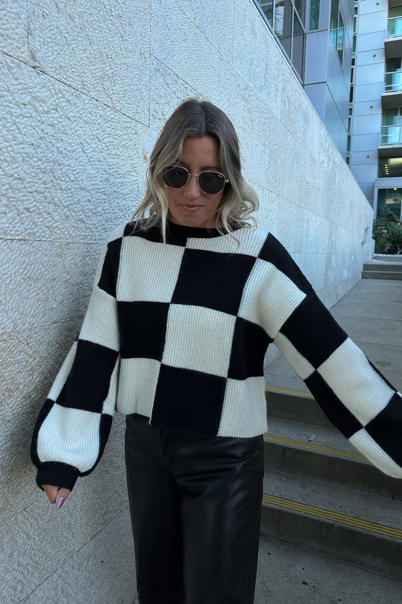Checked Out Sweater