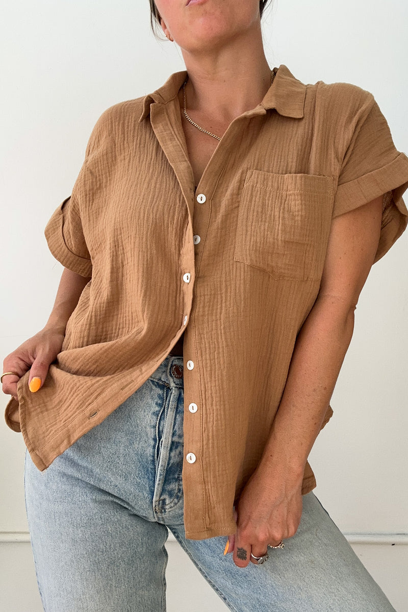 Pumpkin Spice Vibes Button Up