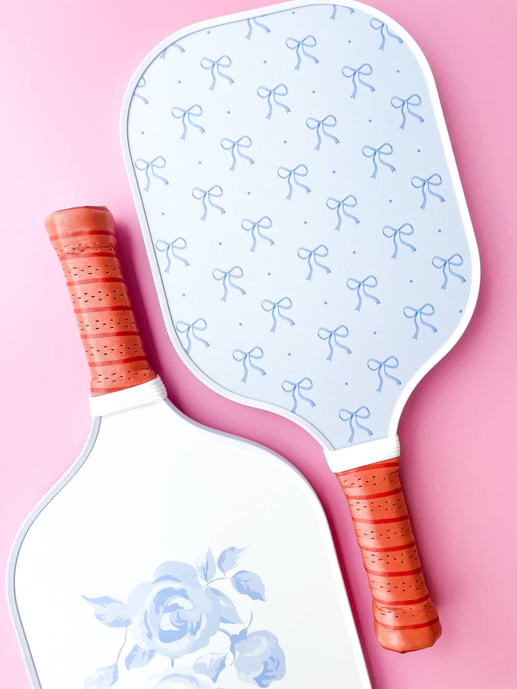 Coquette Blue Bow Floral Pickleball Paddle 