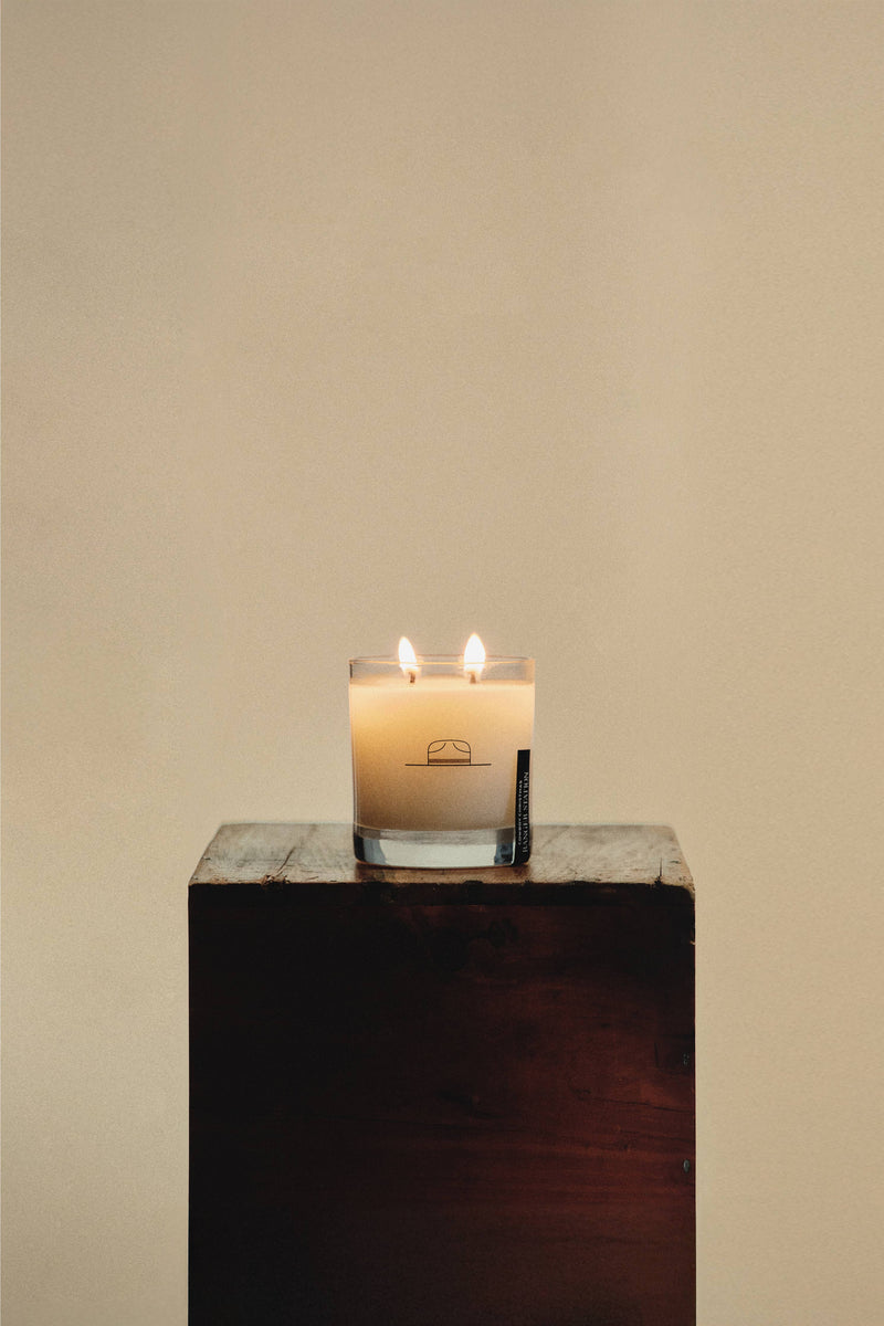 COWBOY CHRISTMAS CANDLE: 11oz Rocks Glass