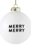 Glass Ornament Set: Merry Merry + Tree