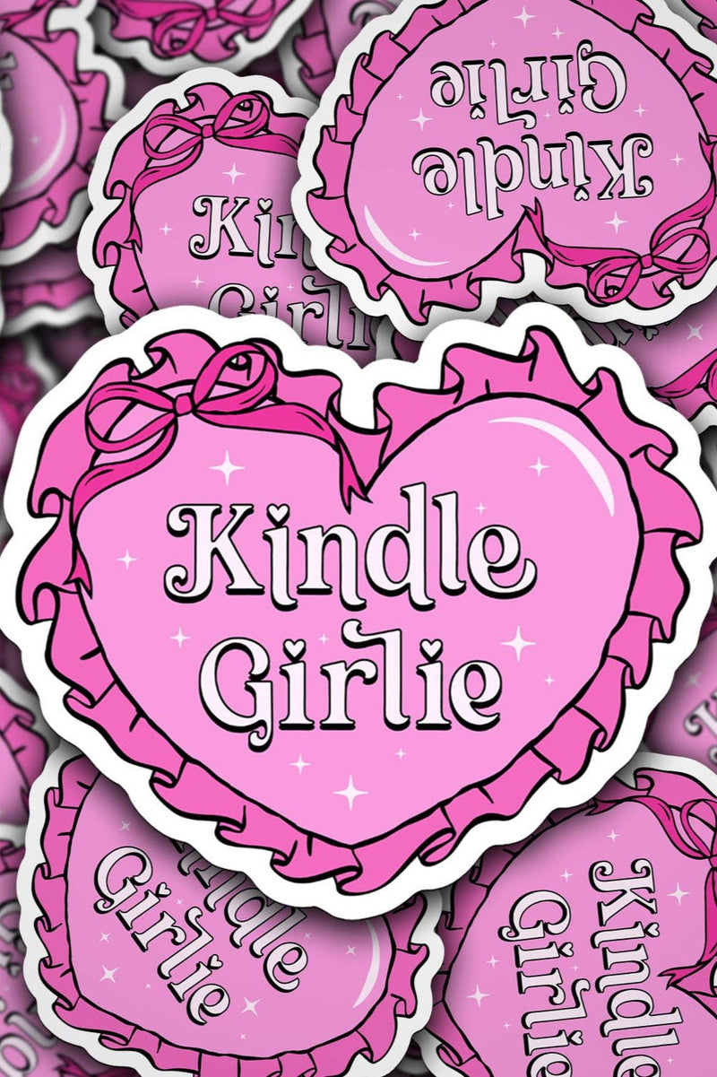 Kindle Girlie Pink Heart Sticker