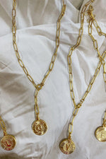 Initial Medallion Lariat Necklace