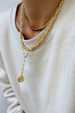 Initial Medallion Lariat Necklace