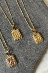 Initial Card Necklace